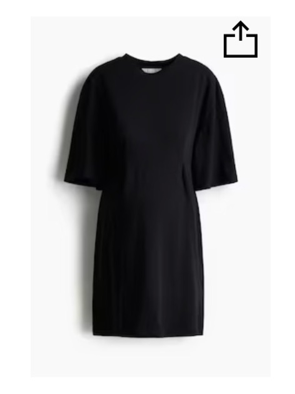 H&M MAMA Maternity Black Short Sleeve Crewneck Shift Dress